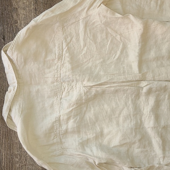 Cloth & Stone Button Down Linen Top - Natural - Picture 8 of 13